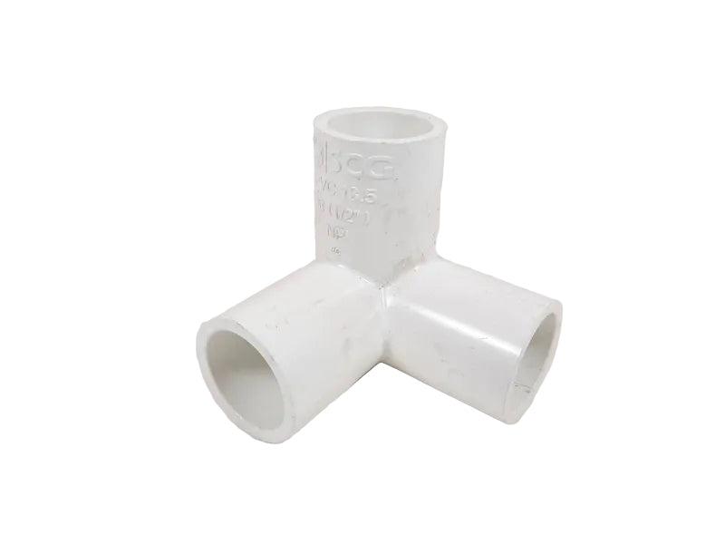 3 Way 4 Way Pipe Fittings Plastic Conduit PVC White