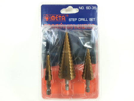 3 pc Step Drill Bit Meta 