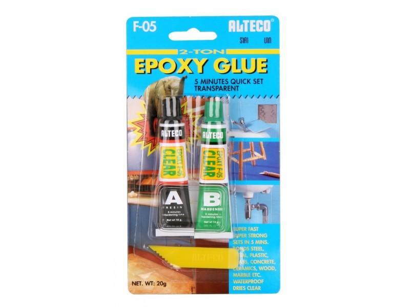 กาวติดเหล็กหลอดคู่ ตรา ช้าง F05 [สีใส] F05 Epoxy Glue AB (Clear) - ALTECO-ABLETOOLThailand.Com - บริษัท เอเบิลทูล จำกัด