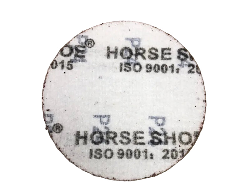 กระดาษทรายสักหลาด 100 mm. HORSE SHOE Velcro back sanding discs without hole 100 mm.-ABLETOOLThailand.Com - บริษัท เอเบิลทูล จำกัด