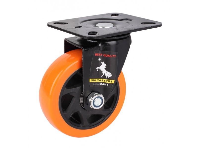 ล้อยูรีเทน-งานเบา ตรา UNI ชุบดำ-ขาเป็น Light-work Polyurethane Caster Wheel - UNI-ABLETOOLThailand.Com - บริษัท เอเบิลทูล จำกัด