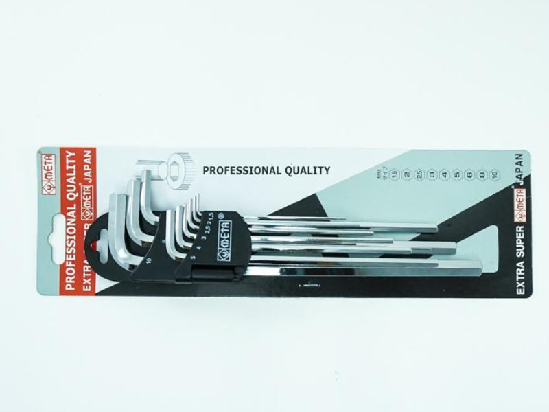 กุญแจหกเหลี่ยม META META Hex Key Wrench Set 9 pcs set-ABLETOOLThailand.Com - บริษัท เอเบิลทูล จำกัด