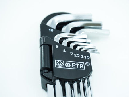 กุญแจหกเหลี่ยม META META Hex Key Wrench Set 9 pcs set-ABLETOOLThailand.Com - บริษัท เอเบิลทูล จำกัด