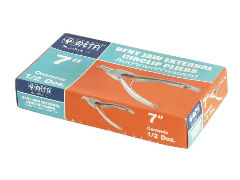 คีมปากงอหนีบแหวน ชุบโครเมี่ยม META bent jaw, external circlip pliers with chrome plated handle-ABLETOOLThailand.Com - บริษัท เอเบิลทูล จำกัด