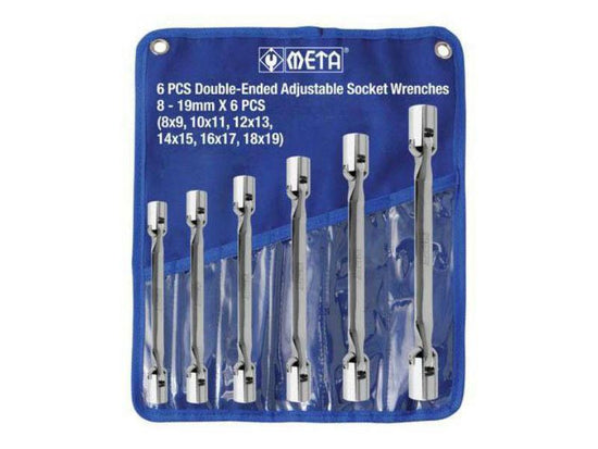 ประแจบล็อคข้ออ่อน 2 ข้าง 6 ตัวชุด META META double-ended adjustable ...