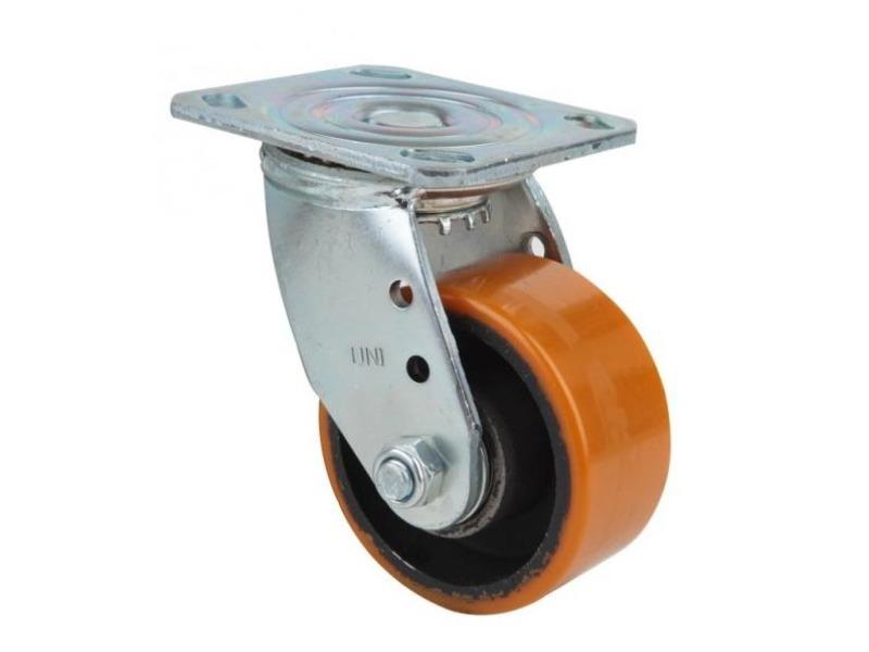 ล้อยูรีเทน ตรา UNI ขาเป็น-ชุบขาว Polyurethane Caster Wheel-ABLETOOLThailand.Com - บริษัท เอเบิลทูล จำกัด