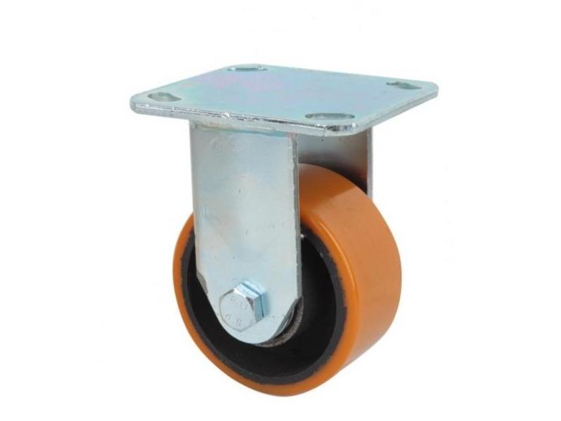 ล้อยูรีเทน ตรา UNI ขาตาย-ชุบขาว Polyurethane Caster Wheel-ABLETOOLThailand.Com - บริษัท เอเบิลทูล จำกัด