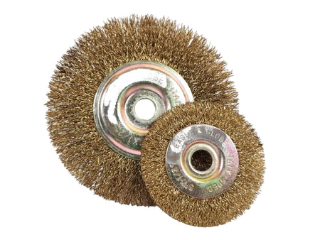 ROUND WIRE WHEEL BRUSH WITH BRASS WIRE EAGLE EAGLE&GLOBE