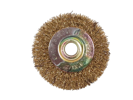 ROUND WIRE WHEEL BRUSH WITH BRASS WIRE EAGLE EAGLE&GLOBE