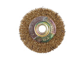 ROUND WIRE WHEEL BRUSH WITH BRASS WIRE EAGLE EAGLE&GLOBE