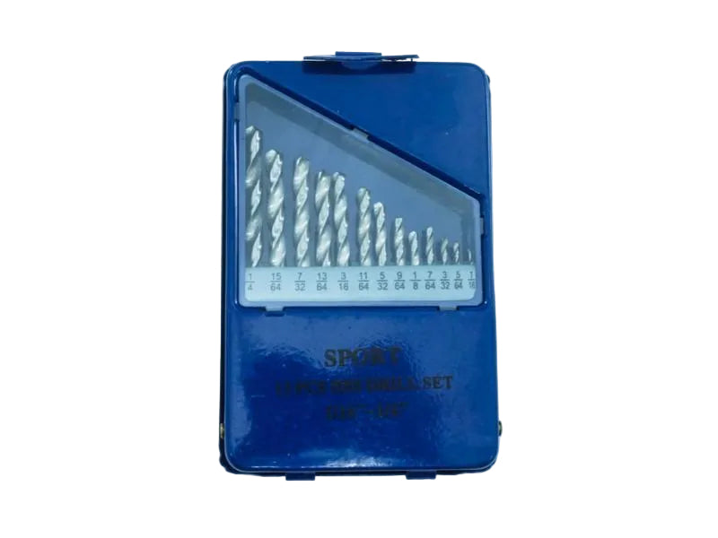 ดอกสว่านเจาะเหล็ก SPORT สีเงิน 13 ตัวชุด SPORT 13-pc polished HSS twist drill set 13 pcs set-ABLETOOLThailand.Com - บริษัท เอเบิลทูล จำกัด