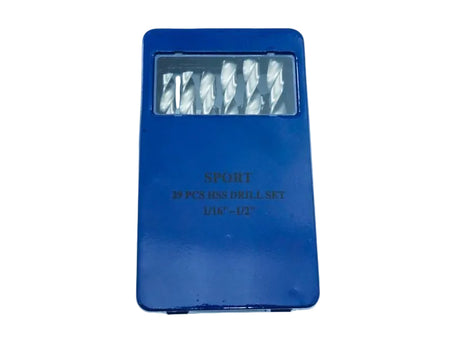 ดอกสว่านเจาะเหล็ก SPORT สีเงิน 29 ตัวชุด SPORT 29-pc polished HSS twist drill set 29 pcs set-ABLETOOLThailand.Com - บริษัท เอเบิลทูล จำกัด