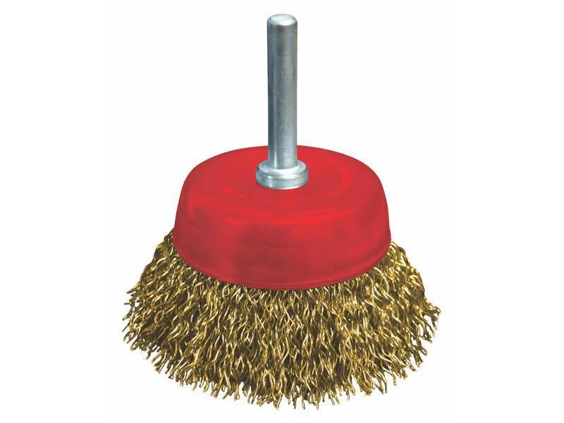 แปรง (ลวดถ้วย) STAR ชุบทองมีแกน STAR steel wire circular brush cup type gold plated-ABLETOOLThailand.Com - บริษัท เอเบิลทูล จำกัด
