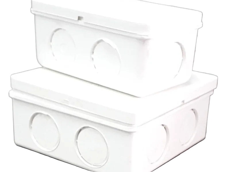 กล่อง พักสายไฟฟ้าสีขาว BS พีวีซี ตราช้าง scg