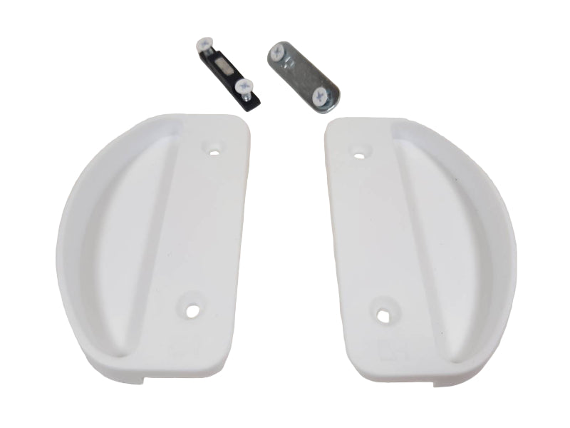 มือจับมุ้งคู่หน้าต่าง โค้งขาว HD-432B | Abletoolthailand.com