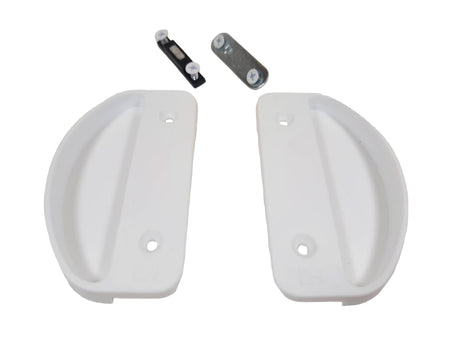 มือจับมุ้งคู่หน้าต่าง โค้งขาว HD-432B | Abletoolthailand.com