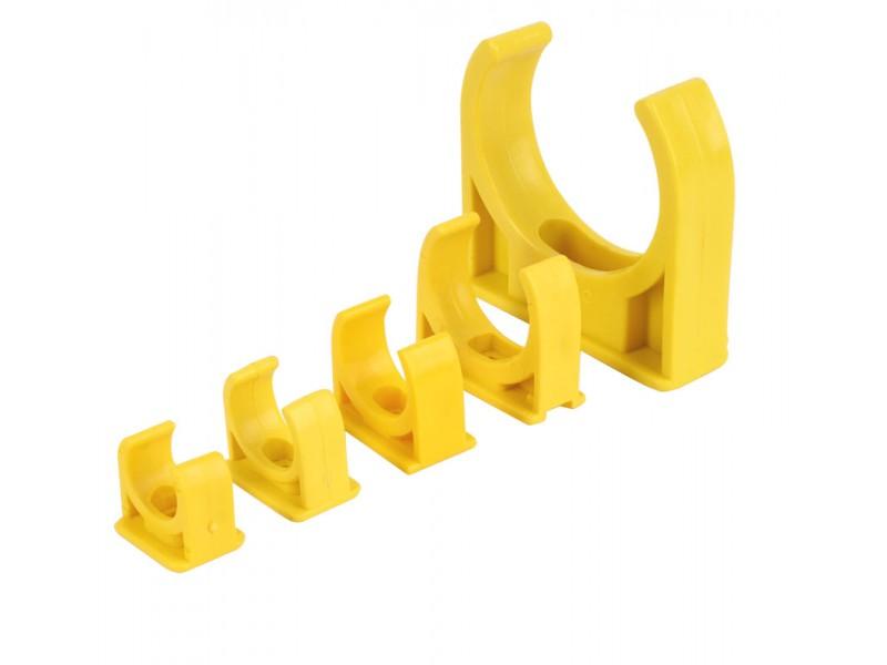 กิ๊บ PVC จับท่อร้อยสายไฟ ตรา TOR Yellow PVC Pipe Saddle Clamp - TOR-ABLETOOLThailand.Com - บริษัท เอเบิลทูล จำกัด