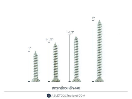 สกรูเกลียวเหล็ก #P และ #F แบบกล่อง Cross Pan Head and Flat Self Tapping Screw-ABLETOOLThailand.Com - บริษัท เอเบิลทูล จำกัด