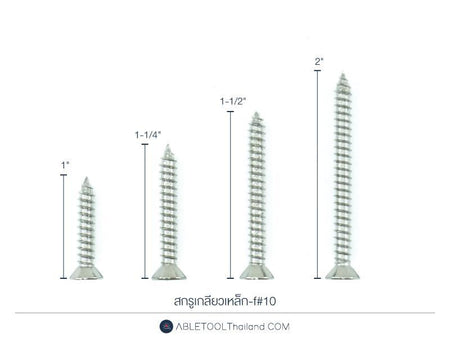 สกรูเกลียวเหล็ก #P และ #F แบบกล่อง Cross Pan Head and Flat Self Tapping Screw-ABLETOOLThailand.Com - บริษัท เอเบิลทูล จำกัด