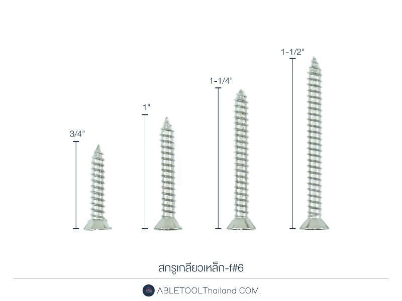 สกรูเกลียวเหล็ก #P และ #F แบบกล่อง Cross Pan Head and Flat Self Tapping Screw-ABLETOOLThailand.Com - บริษัท เอเบิลทูล จำกัด