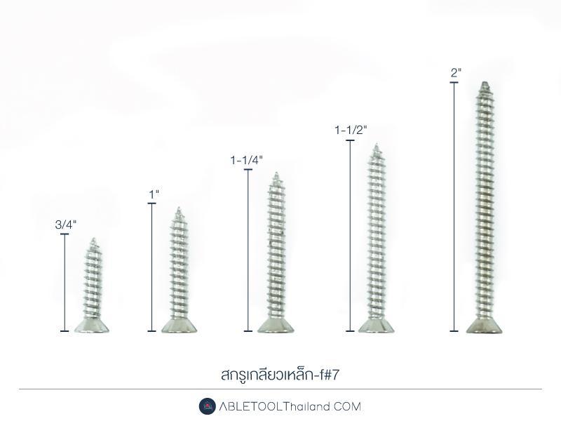 สกรูเกลียวเหล็ก #P และ #F แบบกล่อง Cross Pan Head and Flat Self Tapping Screw-ABLETOOLThailand.Com - บริษัท เอเบิลทูล จำกัด