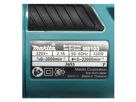 สว่านกระแทก 13 มิล MAKITA รุ่น M8103B (430W)-ABLETOOLThailand.Com - บริษัท เอเบิลทูล จำกัด