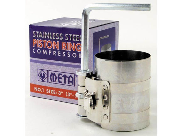 ลานรัดลูกสูบ (สแตนเลส) META META piston ring compressor (stainless type)-ABLETOOLThailand.Com - บริษัท เอเบิลทูล จำกัด