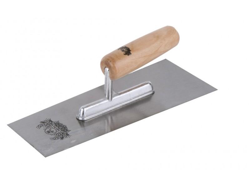 เกรียงสีเหลี่ยมขัดมัน ด้ามไม้ Eagle one 10" plastering trowel with wooden handle 10"-ABLETOOLThailand.Com - บริษัท เอเบิลทูล จำกัด