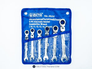 ประแจปากตายข้าง/แหวนฟรีข้าง(พับได้) 6 ตช. META adjustable ratchet combination wrench No. 5566-ABLETOOLThailand.Com - บริษัท เอเบิลทูล จำกัด