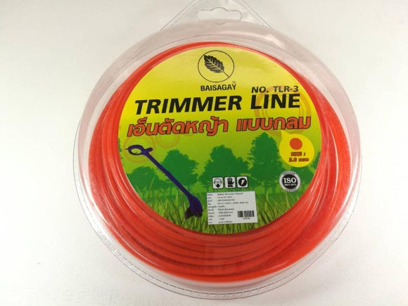 สายเอ็นตัดหญ้า ตรา Baisagay สีส้ม เส้นกลม Nylon Trimmer Line - BAISAGAY-ABLETOOLThailand.Com - บริษัท เอเบิลทูล จำกัด