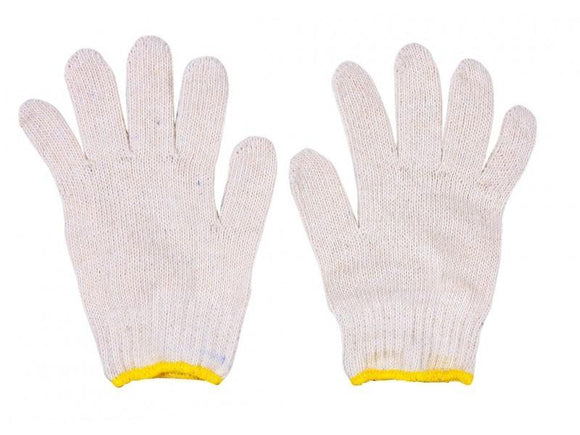 ถุงมือผ้า ขอบเหลือง Yellow Rim Cotton Gloves ราคาเป็นราคาต่อคู่-ABLETOOLThailand.Com - บริษัท เอเบิลทูล จำกัด